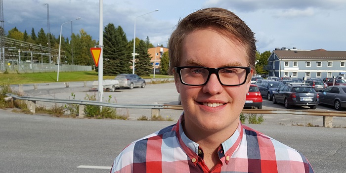 Albin Nilsson, Lilla Polhemspristagare 2017. Foto: Sören Back